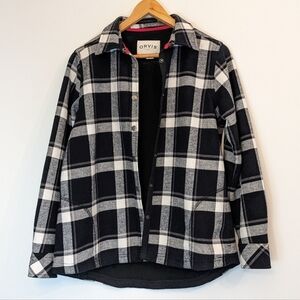 Orvis Fleece-lined Flannel Shirt Jacket, Shacket, Like New, Sz M